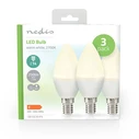 Λάμπα LED Nedis Lbe14c351p3 E14 Cadle 2.8w 250lm 2700k Warm White/Frosted