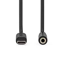 Καλώδιο USB Nedis CCGP65960BK10 USB-C Male - 3.5mm Female 1.00m Black