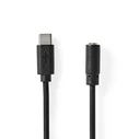 Καλώδιο USB Nedis CCGP65960BK10 USB-C Male - 3.5mm Female 1.00m Black