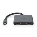 Αντάπτορας USB-C Nedis CCGP64670BK01 Male - 2x HDMI 0.10m Black