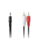 Καλώδιο RCA Nedis 2x αρσ. - 3.5mm Stereo αρσ, 1.50m.