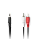 Καλώδιο RCA Nedis 3,5mm stereo αρσ. - 2x RCA αρσ., 3.00m.