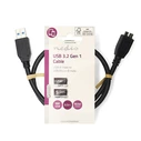 Kαλώδιο USB Nedis 3.2 Gen 1x1 A αρσ. - USB Micro B αρσ., 0.50m, Μαύρο