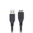 Kαλώδιο USB Nedis 3.2 Gen 1x1 A αρσ. - USB Micro B αρσ., 0.50m, Μαύρο