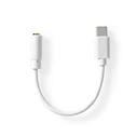 Αντάπτορας USB High-Speed Type-C αρσ. - 3.5mm θηλ., 0.10m, Λευκό