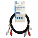 Καλώδιο RCA Nedis προέκτασης stereo 2x RCA, 2.00m Μαύρο
