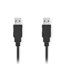 Καλώδιο USB Nedis 2.0 USB-A Male to USB-A Male 1m Black (CCGL60000BK10)