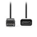 Αντάπτορας DisplayPort Nedis αρσ. - HDMI θηλ., 0.20m σε μαύρο χρώμα.