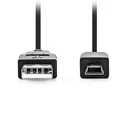 Καλώδιο USB Nedis USB-A Male to USB Mini-B 5 pin Male 2.00m Black (CCGL60300BK20)