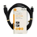Καλώδιο USB Nedis USB-A Male to USB Mini-B 5 pin Male 2.00m Black (CCGL60300BK20)