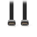 Καλώδιο HDMI Nedis Flat High speed with Ethernet, αρσ. - αρσ., με επίχρυσες επαφές, 10m.