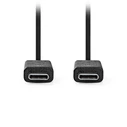 Καλώδιο USB Nedis 3.2 Gen 2x1 Type-C αρσ. - USB Type-C αρσ., 1.00m σε μαύρο χρώμα.