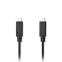 Καλώδιο USB Nedis 3.2 Gen 2x1 Type-C αρσ. - USB Type-C αρσ., 1.00m σε μαύρο χρώμα.
