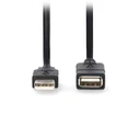 Καλώδιο USB Nedis 2.0 USB-A Male to USB-A Female 2.00 m Black (CCGL60010BK20)