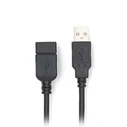 Καλώδιο USB Nedis 2.0 USB-A Male to USB-A Female 2.00 m Black (CCGL60010BK20)