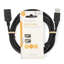 Καλώδιο USB Nedis High-Speed Α αρσ. - USB A θηλ., 3.00m.