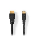 Καλώδιο HDMI Nedis High speed με Ethernet 10.2Gbps, αρσ. - mini αρσ. με επίχρυσες επαφές, 1.50m.