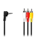 Καλώδιο RCA Nedis Jack 3.5mm αρσ. υπό γωνία 90° - 3x RCA αρσ., 1.00m.