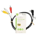 Καλώδιο RCA Nedis Jack 3.5mm αρσ. υπό γωνία 90° - 3x RCA αρσ., 1.00m.