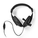 Multimedia Headset Nedis over-ear με Καλώδιο 1.80m, σε μαύρο χρώμα.