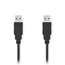 Καλώδιο USB Nedis USB 2.0 USB-A Male to USB-A Male 3m (CCGL60000BK30)
