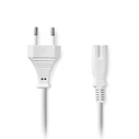 Καλώδιο Τροφοδοσίας Euro - Iec-320-C7 Nedis Cegl11040wt20 2.00m Σε ʼσπρο Χρώμα