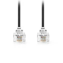 Τηλεφωνικό Καλώδιο Rj11 Αρσ. - Rj11 Αρσ. 5.00 M Nedis Tcgl90200bk50 Σε Μαύρο Χρώμα