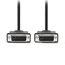 Kαλώδιο DVI Nedis DVI-D 24+1-Pin αρσ. - DVI-D 24+1-Pin αρσ, 2.00m Μαύρο.