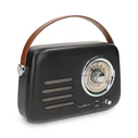 Nedis RDFM2600BK Retro FM Radio with Bluetooth, 10W, Black