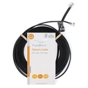 Nedis Telecom Cable RJ11 6P4C Male–Male 10 m Black (TCGL90200BK100)