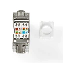 Nedis Μονή Εξωτερική Πρίζα Δικτύου RJ45 Τύπου Cat6 σε Χρυσό Χρώμα CCGB89720ME