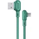 USAMS Angle Cable U57 MicroUSB 1,2m 2A green SJ458USB02 (US-SJ458)