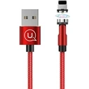 USAMS Magnetic Nylon Cable U59 Lightning 2.1A Fast Charge 1m red SJ472USB02 (US-SJ472) 