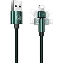 USAMS Nylon Cable Rotatable U60 2A Lightning green 1m SJ476USB02 (US-SJ476)