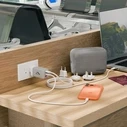 Alogic GaN Charger with USB-A and 2× USB-C Ports + USB-C to USB-C Cable, 67W, White (WCM3X67G)