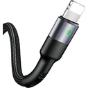 USAMS Nylon Cable U26 Lightning 1m 2A Fast Charging black SJ311IP01 (US-SJ311)