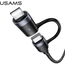 USAMS Nylon Cable U31 USB-C - USB-C/Lightning 60W PD Fast Charge black SJ403USB01 (US-SJ403)