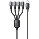USAMS Nylon Cable U73 4in1 1.2m 3A Fast Charge (2xLightning/microUSB/USB-C) SJ516USB01 (US-SJ516)