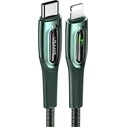 USAMS Nylon Cable USB-C - Lightning Smart Power-off 20W PD Cable 1.2m dark green SJ518USB02 (US-SJ518)