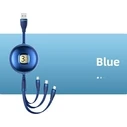 USAMS Cable U69 3in1 1m blue (Lightning/microUSB/USB-C) SJ508USB02 (US-SJ508)