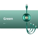 USAMS Cable U69 3in1 1m green (Lightning/microUSB/USB-C) SJ508USB03 (US-SJ508)