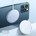 USAMS Wireless Charger US-CD160 magnetic W2 15W aluminiowa Apple iPhone 12 series silver CD160DZ01