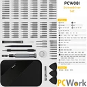 Σετ Κατσαβίδια Ακριβείας PCWork με 117 ανταλλακτικές Μύτες και μαγνητική θήκη μεταφοράς.