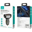 USAMS Car Charger 1xUSB-C 2xUSB-A 125W Fast Charge transparent black CC158CC01 (US-CC158)