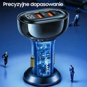 USAMS Car Charger 1xUSB-C 2xUSB-A 125W Fast Charge transparent blue CC158CC02 (US-CC158)