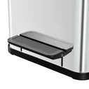 Hailo Öko duo Plus M Stainless Steel - 18 L (2×9 L) Dual-Compartment Pedal Bin