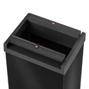 Hailo Big-Box Swing L μαύρο (35 L) – ελεύθερου τύπου ορθογώνιος κάδος απορριμμάτων με αυτόματη περιστρεφόμενη (swing) τάπα
