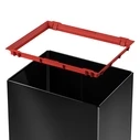 Hailo Big-Box Swing L μαύρο (35 L) – ελεύθερου τύπου ορθογώνιος κάδος απορριμμάτων με αυτόματη περιστρεφόμενη (swing) τάπα