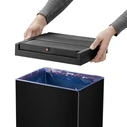 Hailo Big-Box Swing L μαύρο (35 L) – ελεύθερου τύπου ορθογώνιος κάδος απορριμμάτων με αυτόματη περιστρεφόμενη (swing) τάπα