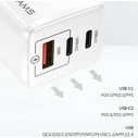 USAMS Wall Charger MT 2xUSB-C+USB GaN 65W T33 PD Fast Charging white CC110TC02 (US-CC110)